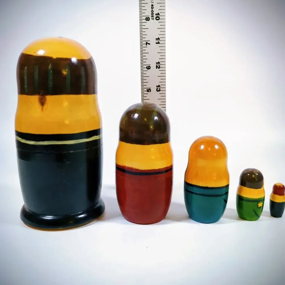 Vintage Russian Matryoshka Nesting Dolls USSR Leaders Gorbachev Yeltsin Stalin